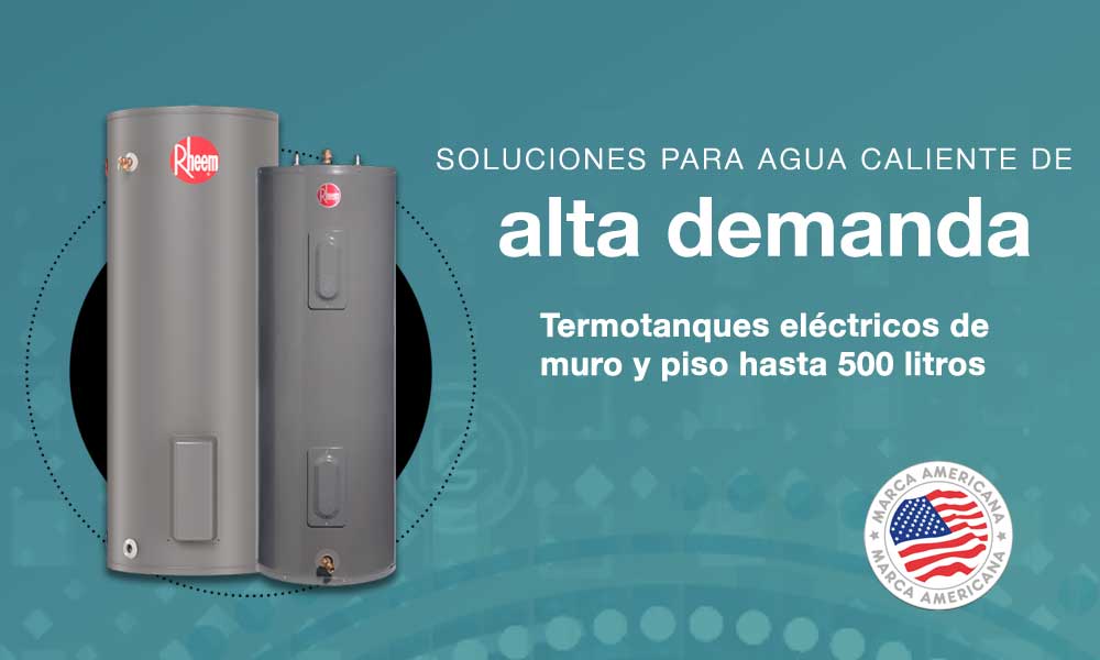 Soluciones para agua caliente de alta demanda de Rheem, hasta 500 litros